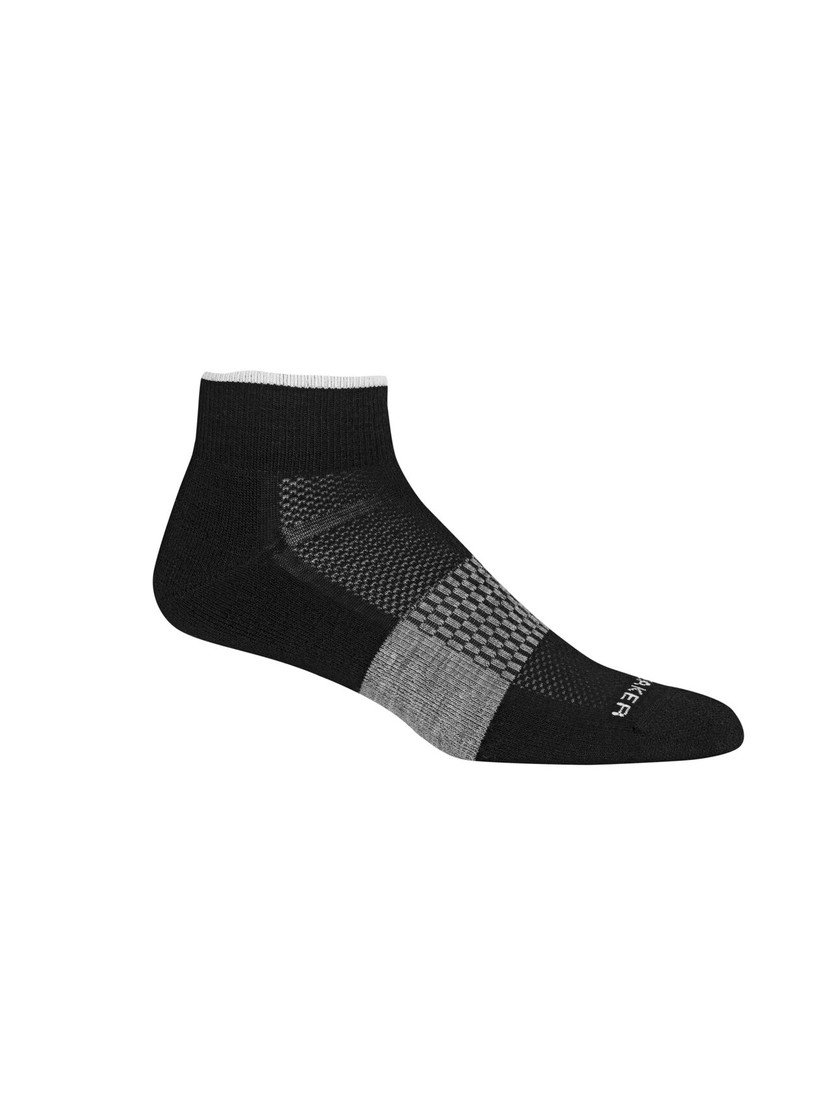 pánské merino ponožky ICEBREAKER Mens Multisport Light Mini, Black/Snow/Metro Heather velikost: L
