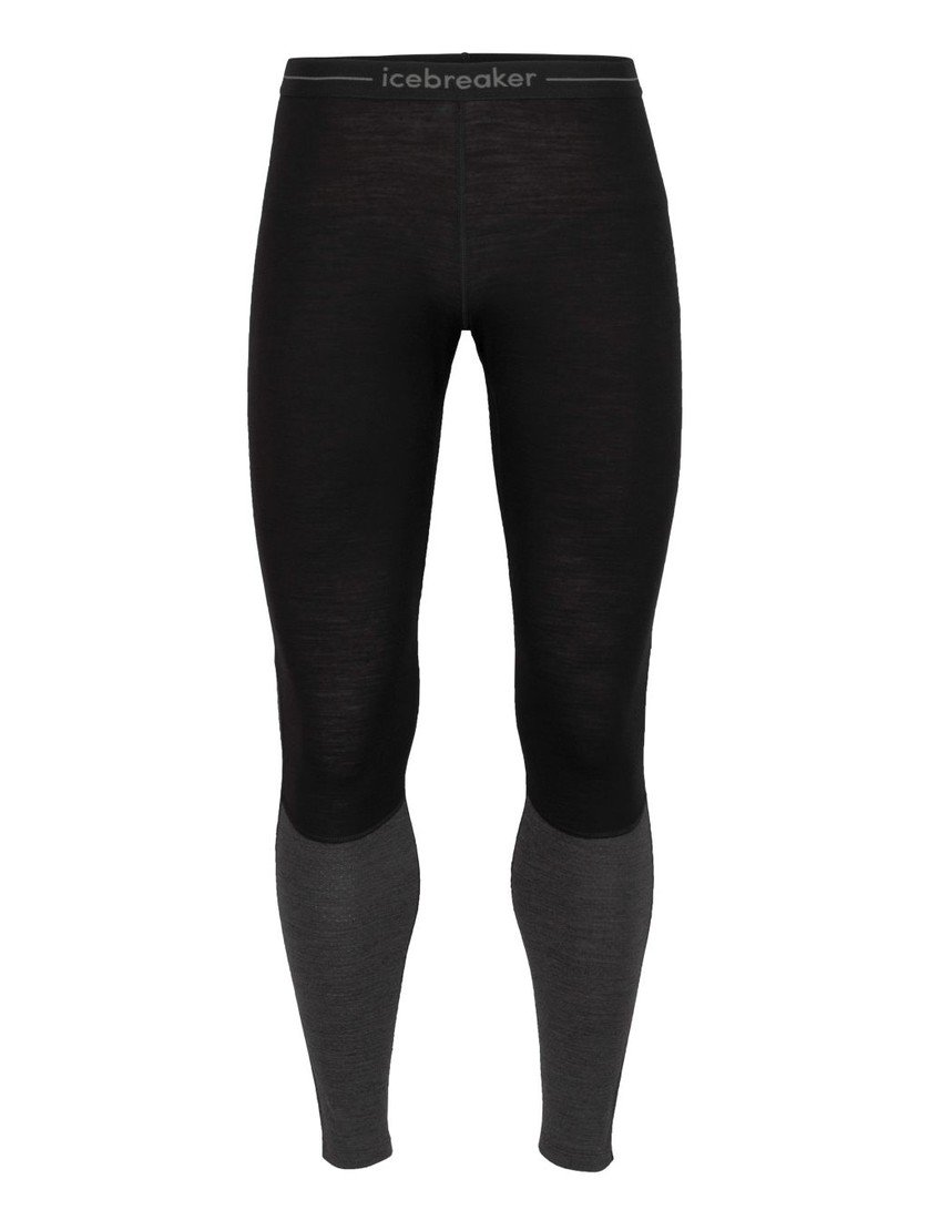 pánské spodky ICEBREAKER Mens ZoneKnit™ 200 Leggings, Black/Jet HTHR/Cb velikost: L