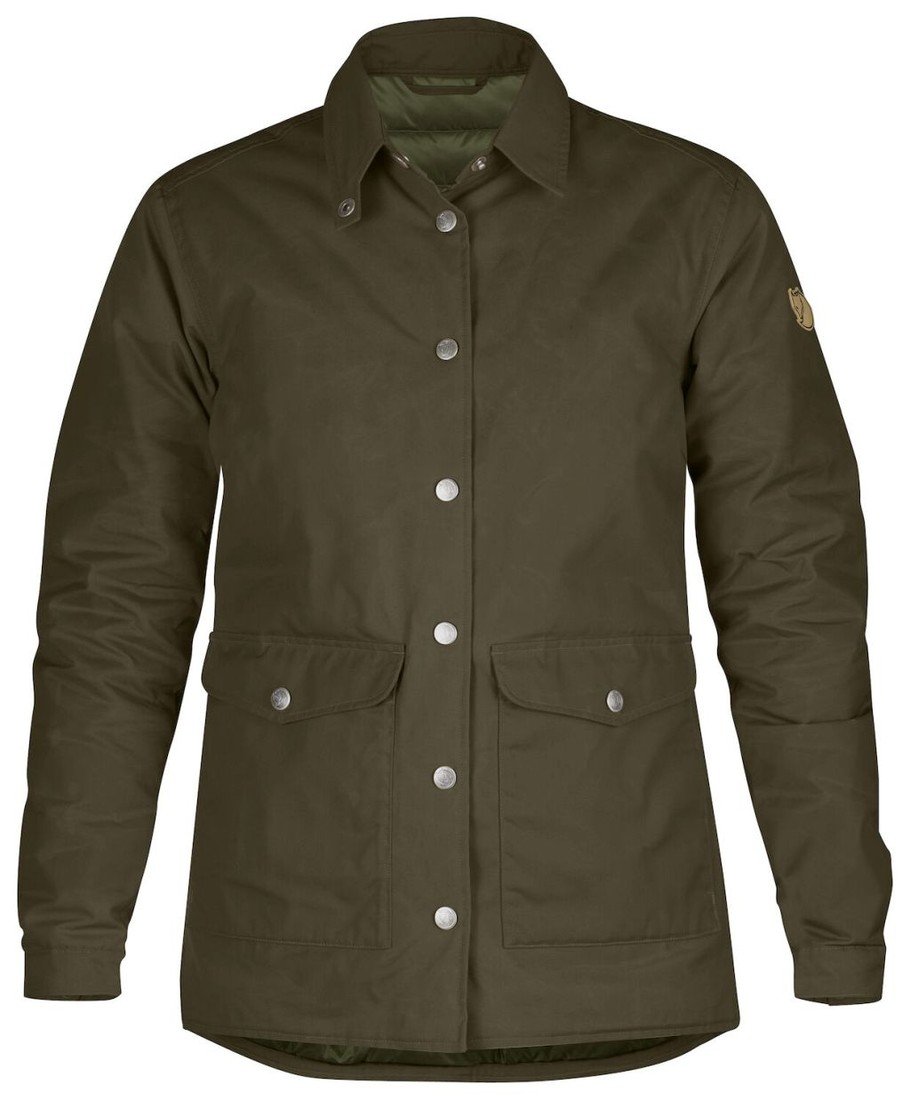 FJÄLLRÄVEN Down Shirt Jacket No. 1 W, Dark Olive velikost: S