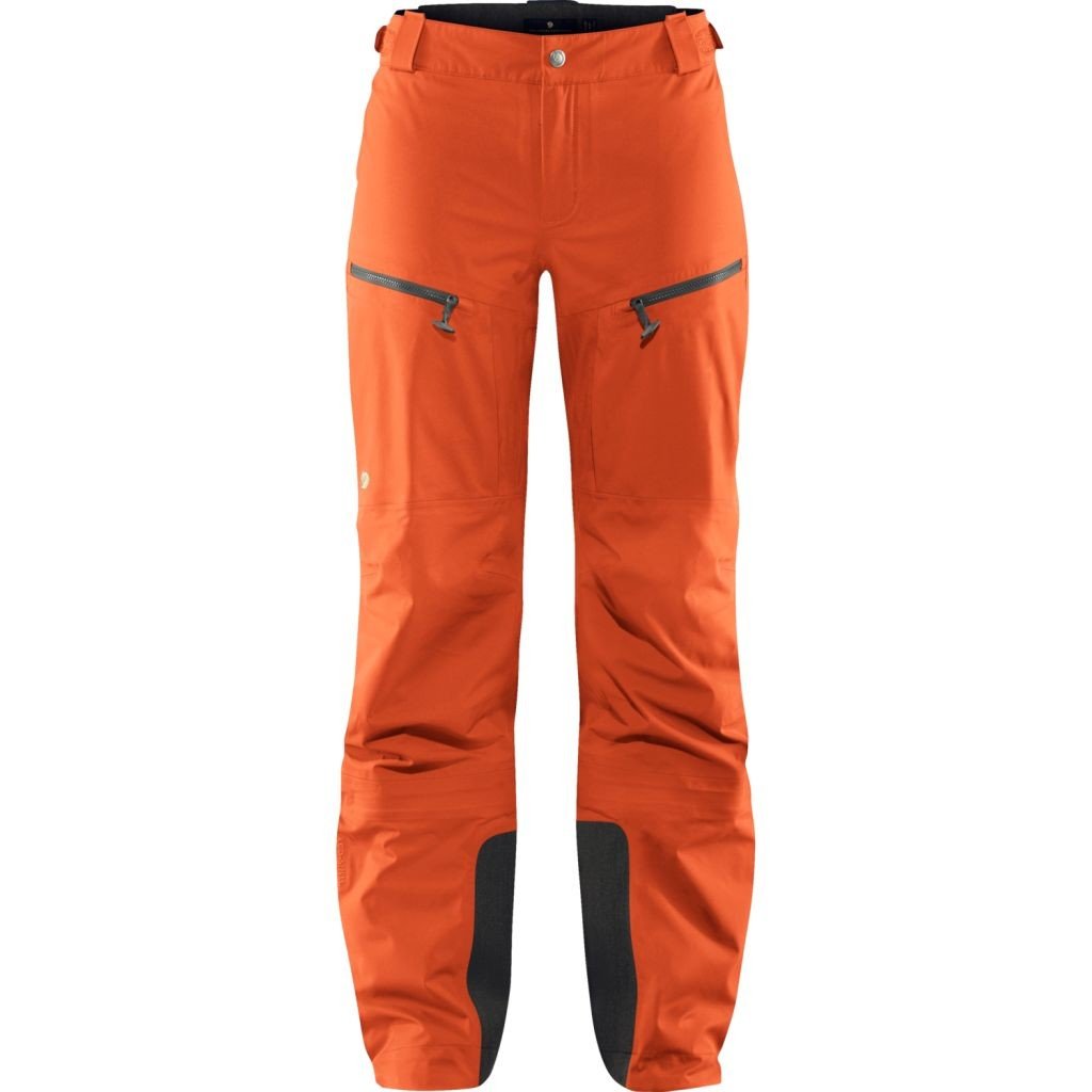 FJÄLLRÄVEN Bergtagen Eco-Shell Trousers W, Hokkaido Orange velikost: 38