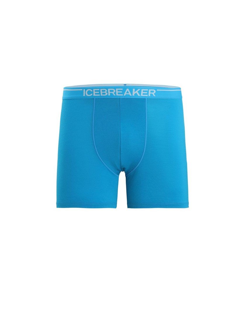 ICEBREAKER Mens Anatomica Boxers, Geo Blue velikost: L