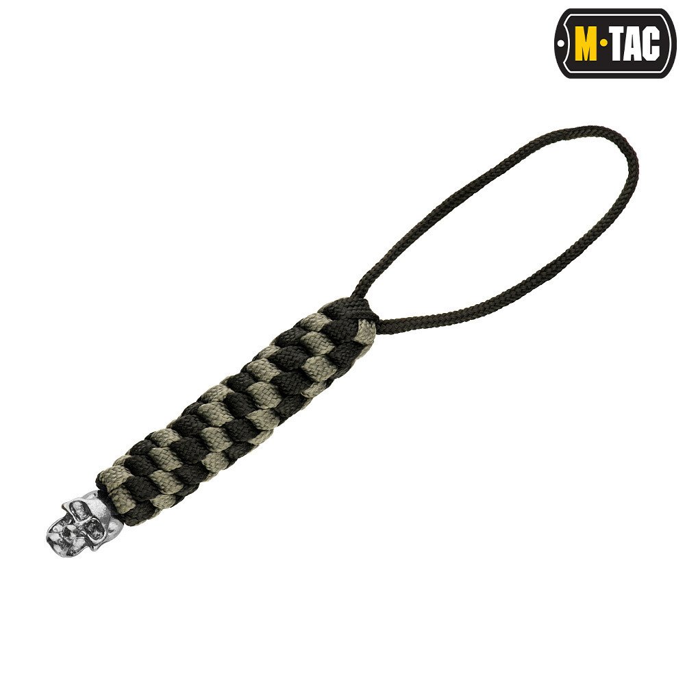 Šňůrka na nůž M-Tac Lanyard Helix Skull - černá-šedá