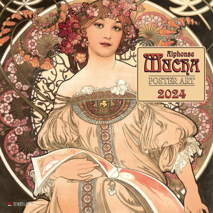 TUSHITA Kalendář 2024 Alphonse Mucha - Poster Art