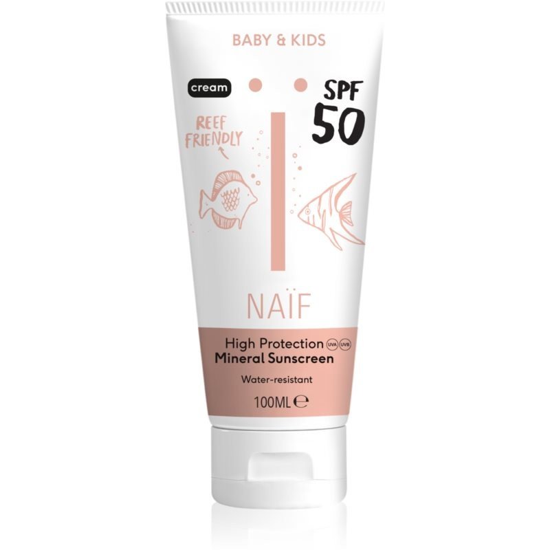 NAIF Ochranný krém na opalování SPF 50 pro děti a miminka 100 ml