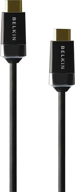 Belkin HDMI kabel Zástrčka HDMI-A, Zástrčka HDMI-A 1.00 m černá HDMI0018G-1M pozlacené kontakty HDMI kabel