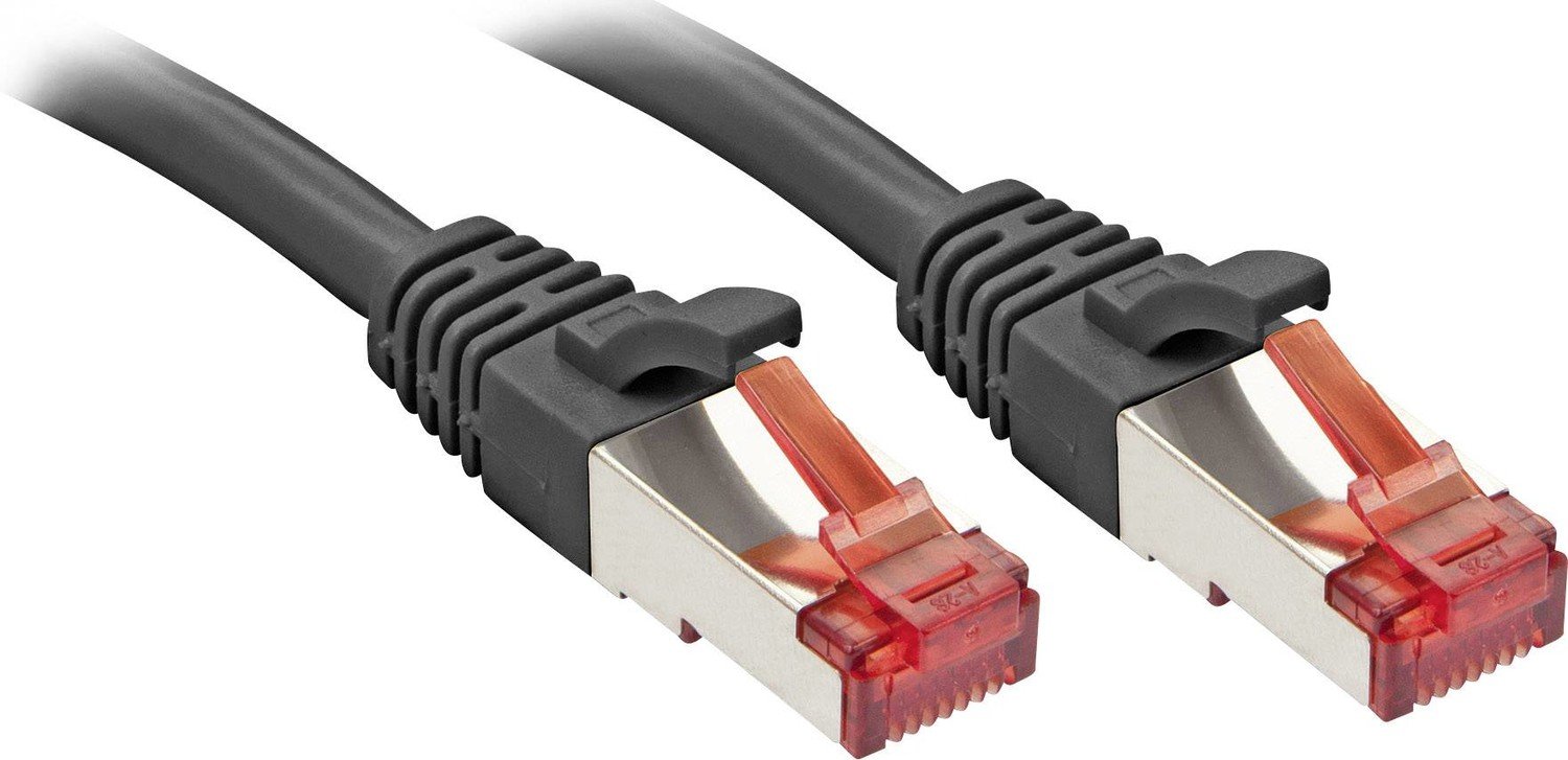 LINDY 47783 RJ45 síťové kabely, propojovací kabely CAT 6 S/FTP 10.00 m černá s ochranou 1 ks