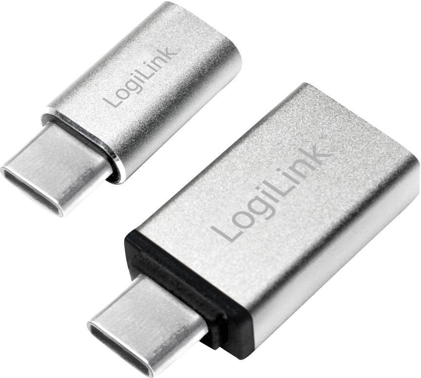 LogiLink USB 3.0 adaptér [1x USB-C® zástrčka - 1x micro USB 2.0 zásuvka B, USB 3.2 gen. 1 zásuvka A] AU0040