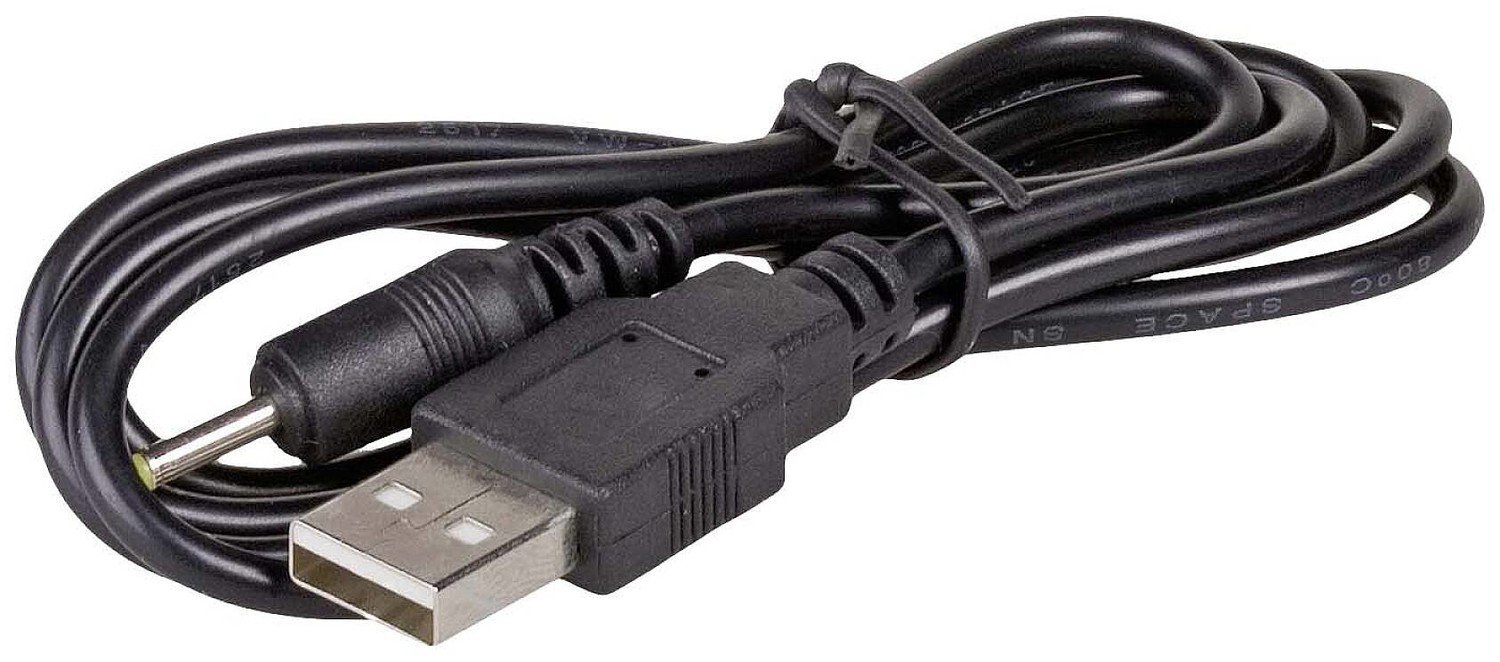 Akyga Nabíjecí kabel USB  DC zástrčka 2,5 mm 0.80 m černá  AK-DC-02