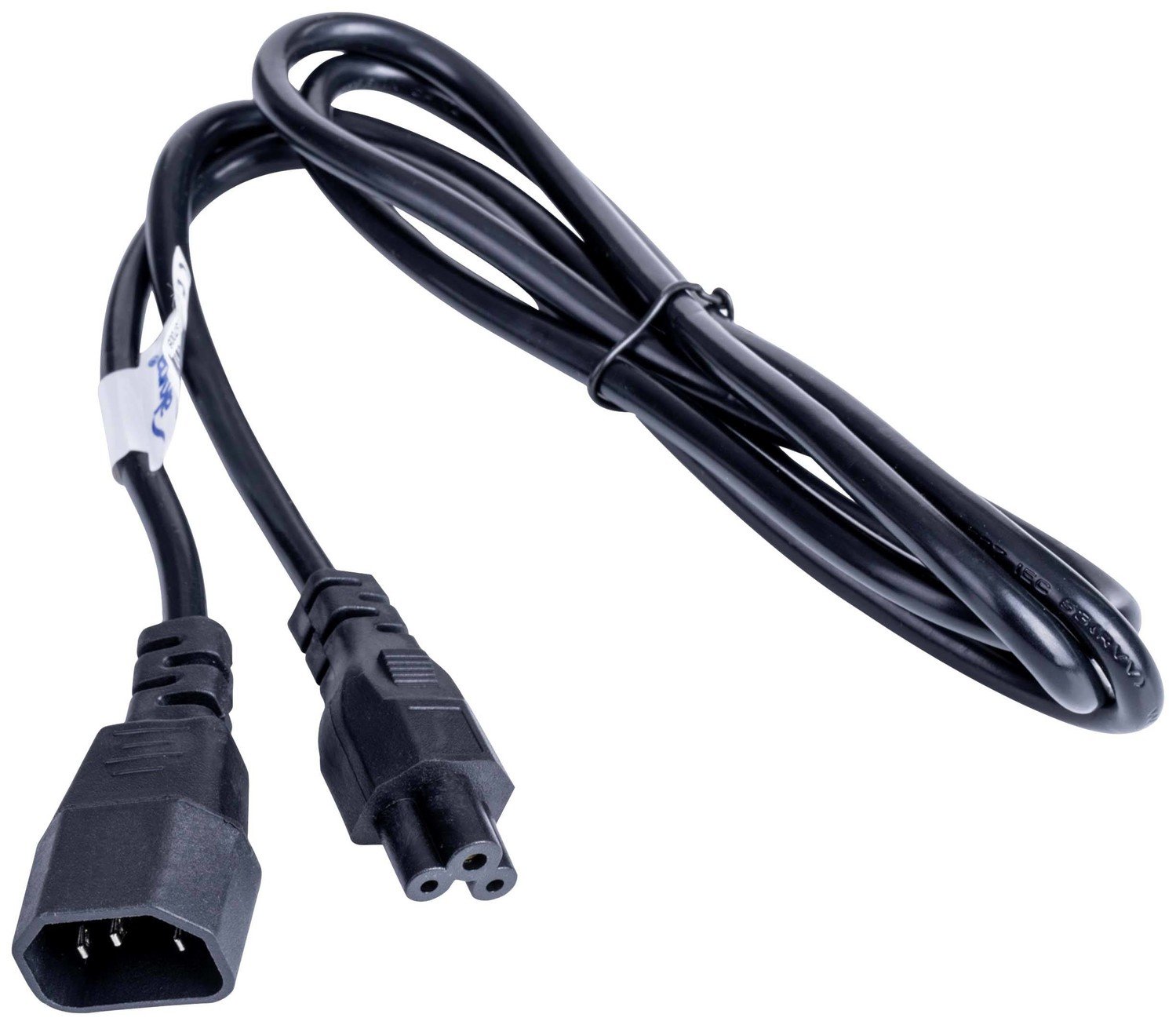 Akyga napájecí kabel [1x IEC C5 spojka - 1x IEC zástrčka C14 10 A] 1.50 m černá