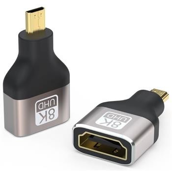 PremiumCord 8K Adapter HDMI Typ A samice - micro HDMI Typ D samec, kovová, pozlacená