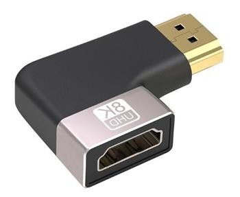PremiumCord 8K Adaptér spojka HDMI A - HDMI A, F/M, do úhlu 90° - pravá kphdma-41