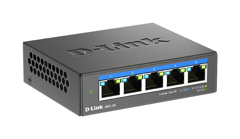 D-Link DMS-105/E 5-port 2.5G Multi-Gigabit QoS IGMP Snooping Switch