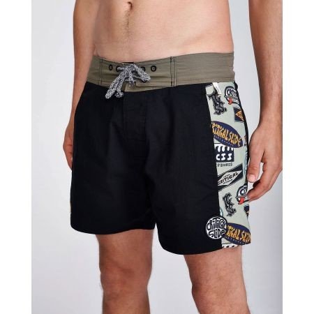 Plavky Critical Slide Throwbacks Panel - Černá - 32