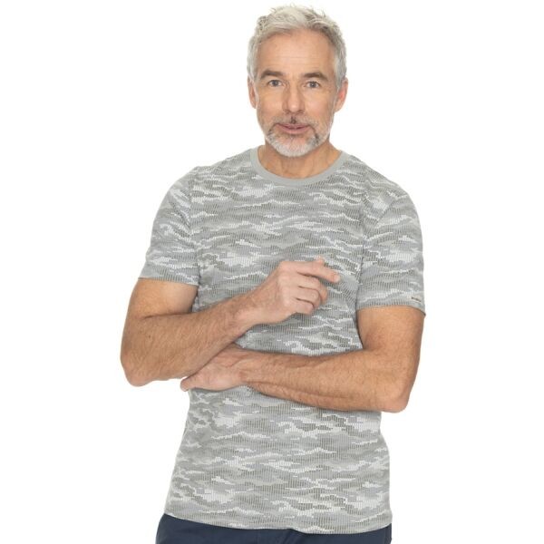 BUSHMAN EXTON Pánské tričko, šedá, velikost XXL