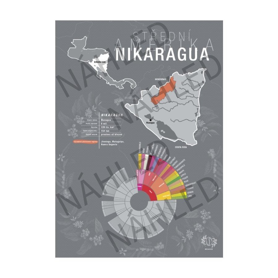 Beanie Nikaragua – plakát A4