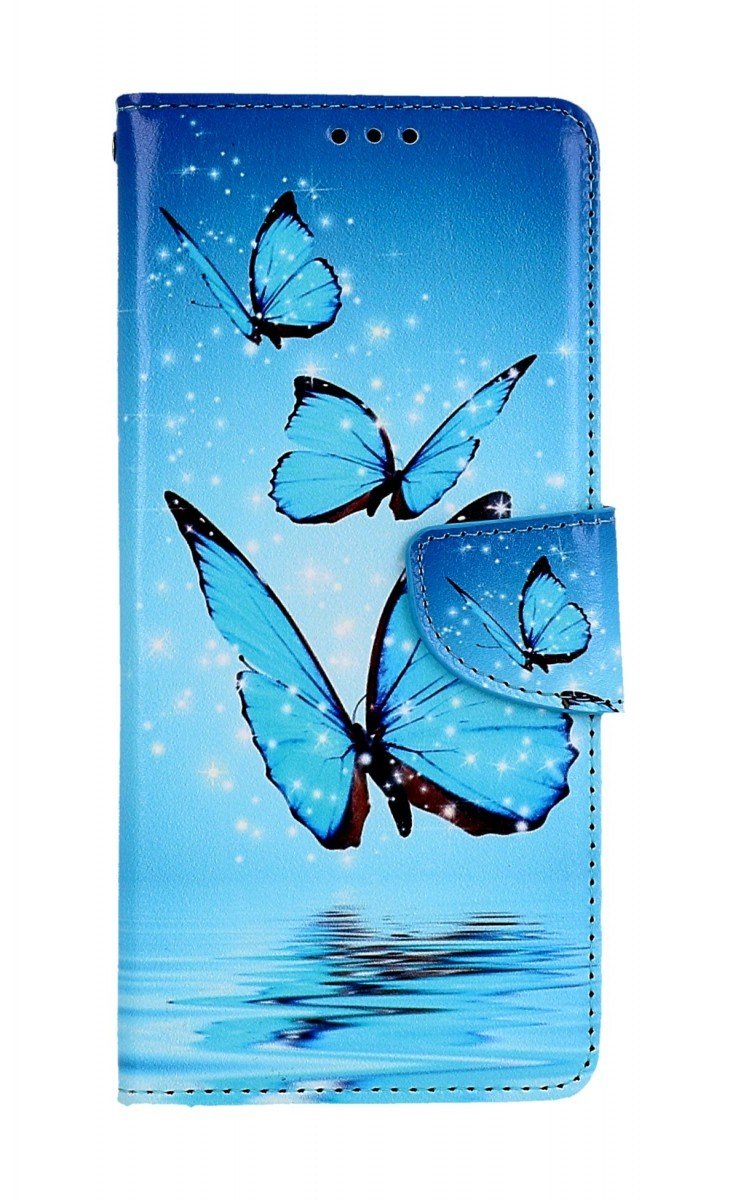 Pouzdro TopQ Xiaomi Redmi 12C knížkové Modří motýlci 95585