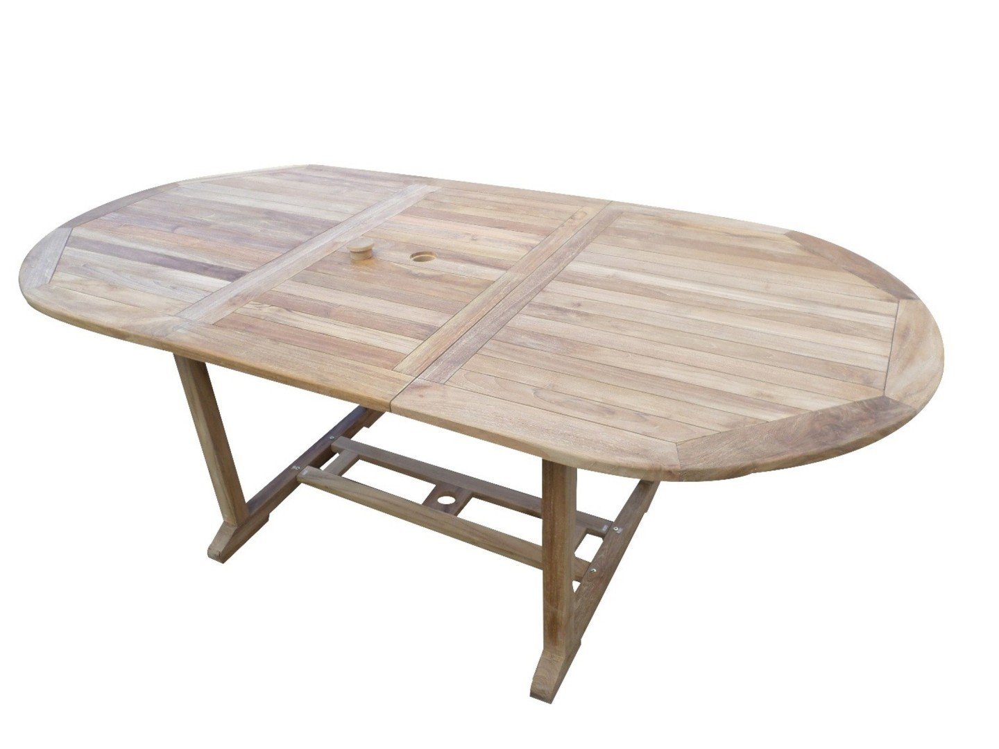 Texim ALFI - oválný rozkládací stůl teakového dřeva