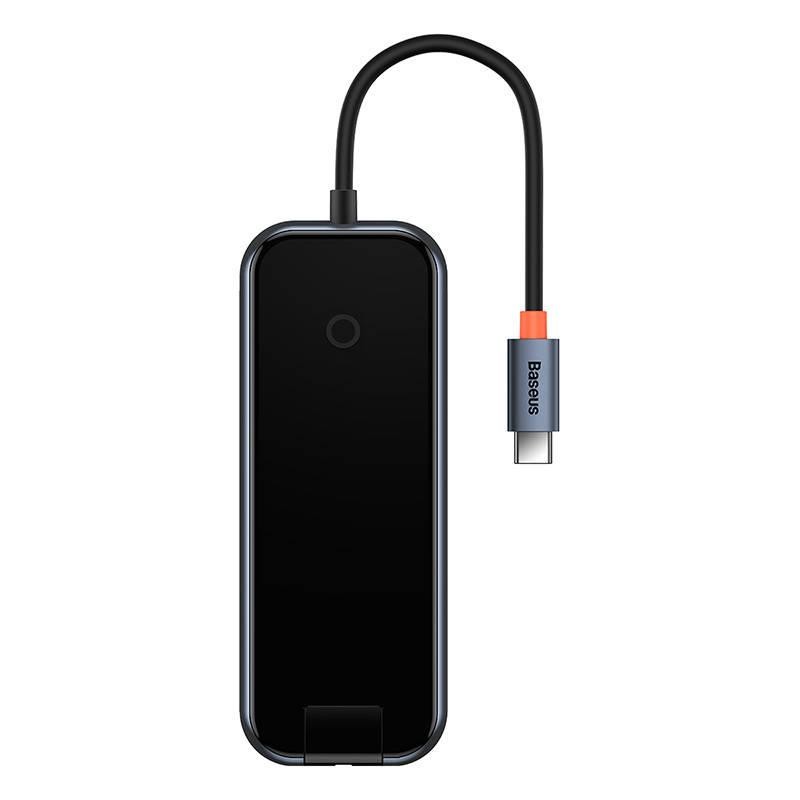 Rozbočovač 5v1 Baseus řady AcmeJoy USB-C na 2xUSB 3.0 + USB 2.0 + USB-C PD + RJ45 (šedý)