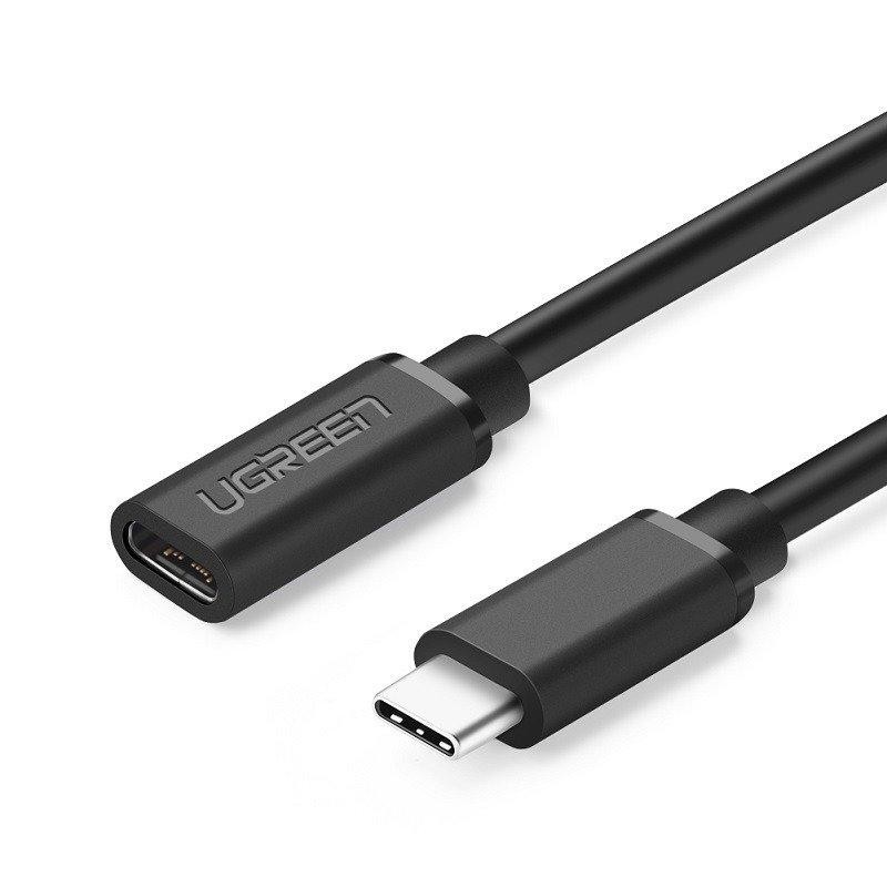 Prodlužovací kabel UGREEN USB-C 3.1, 4K, 60W, 0,5 m (černý)