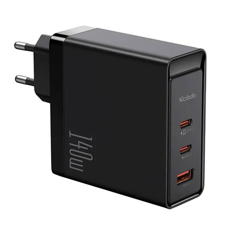 GaN 140W síťová nabíječka Mcdodo CH-2911 2x USB-C, USB-A (černá)