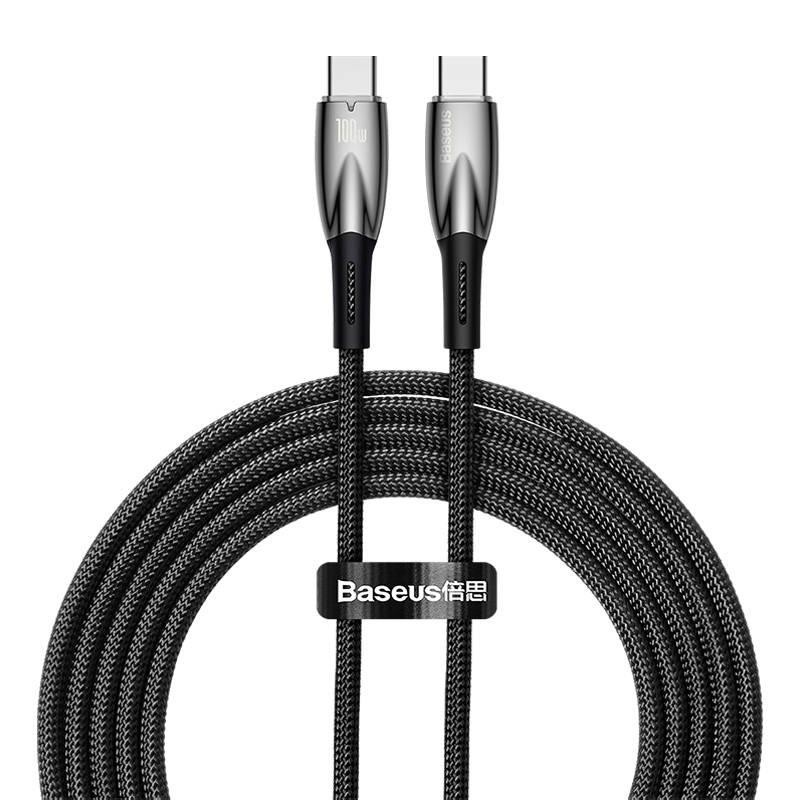 Kabel USB-C na USB-C Baseus Glimmer, 100 W, 2 m (černý)