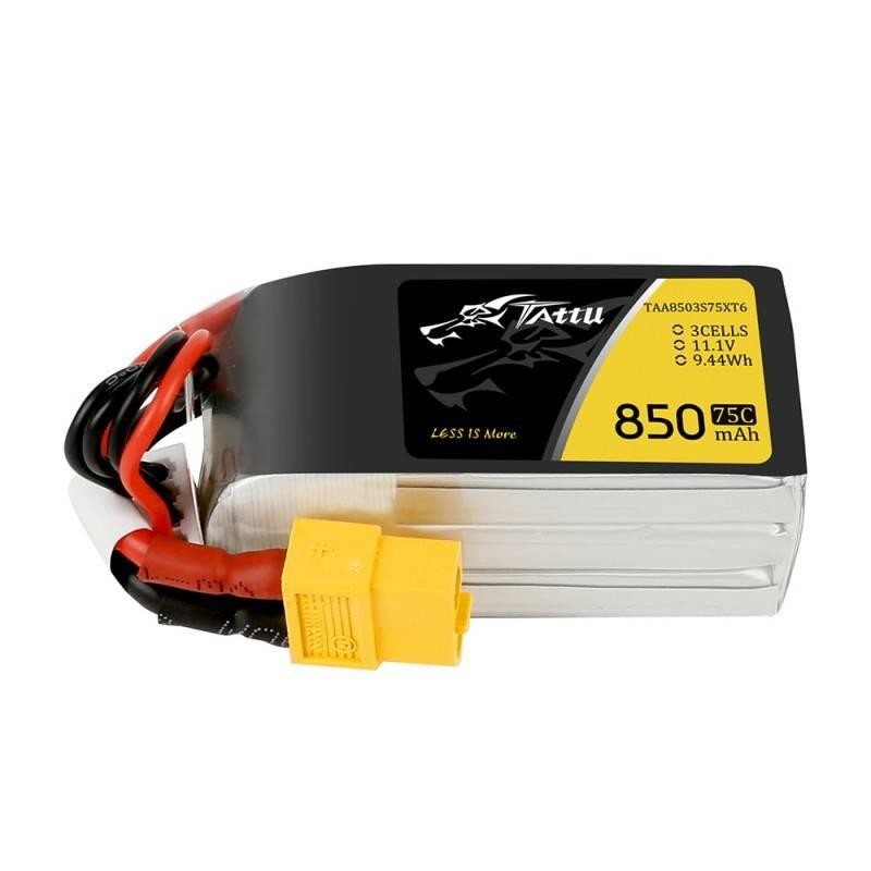 Tattu 850mAh 11,1V 75C 3S1P konektor baterie XT60