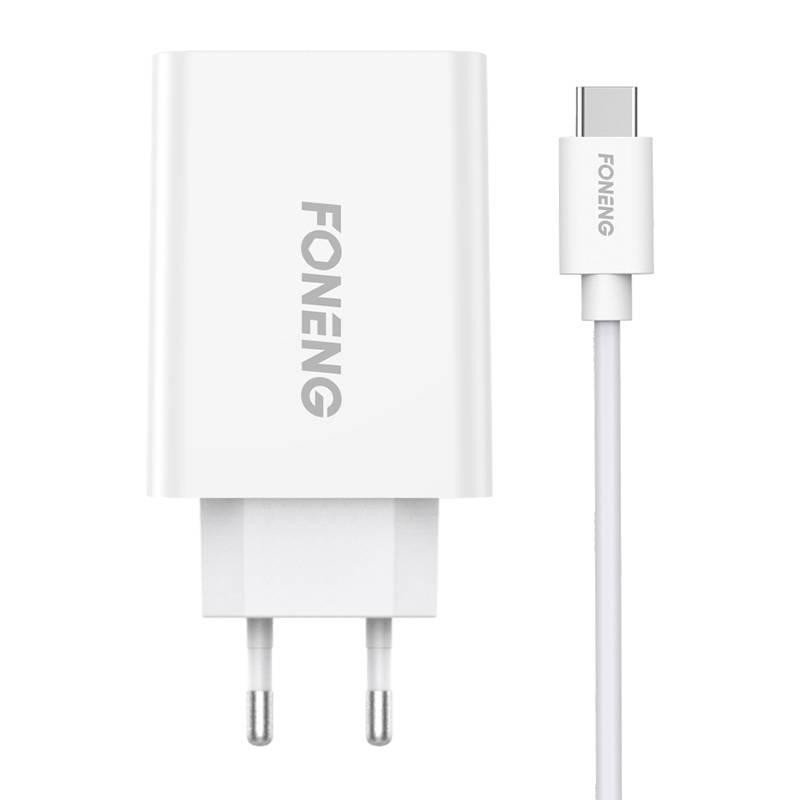 Síťová nabíječka 1x kabel USB Foneng EU43+ USB C