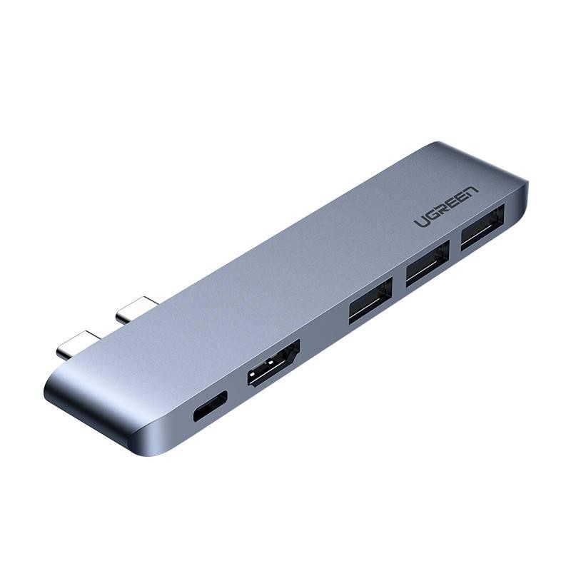 Adaptér Rozbočovač UGREEN, 2xUSB_C na 3x USB 3.0, HDMI,