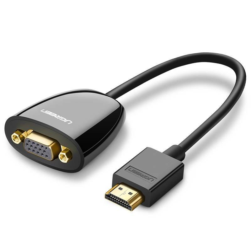Adaptér HDMI na VGA UGREEN MM105, bez zvuku (černý)