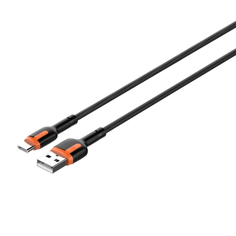 Kabel USB - USB-C LDNIO LS531, 1 m (šedo-oranžový)