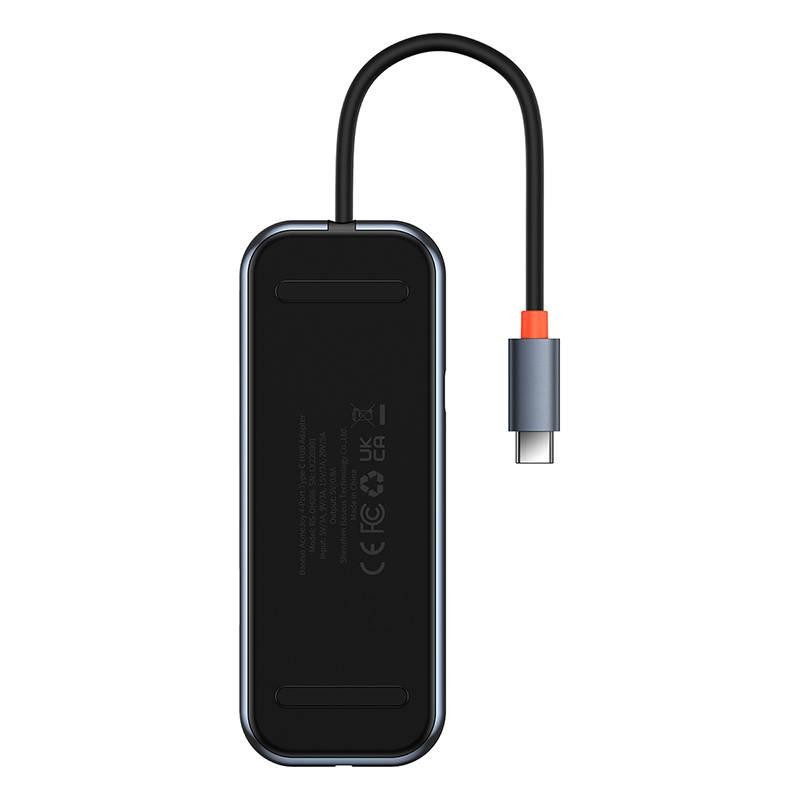 Rozbočovač 4v1 Baseus AcmeJoy Series USB-C na 3xUSB 3.0 + USB-C PD (šedý)