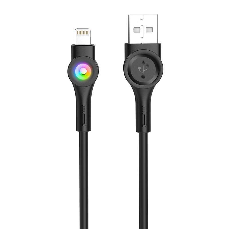 Kabel X59 USB-Micro USB, Foneng LED, 3A, 1m (černý)