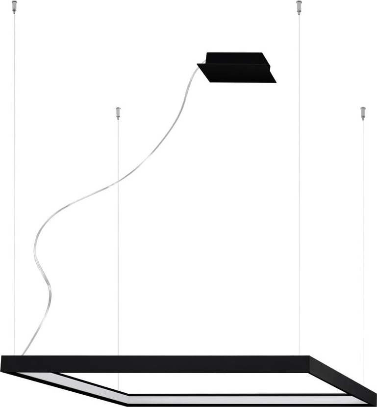 Černé LED závěsné svítidlo 80x80 cm Aura - Nice Lamps