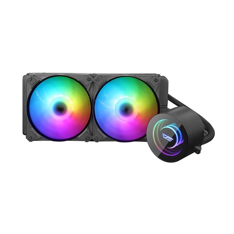AiO Darkflash DX240 RGB 2x 120x120 počítačový vodní chladič (černý)