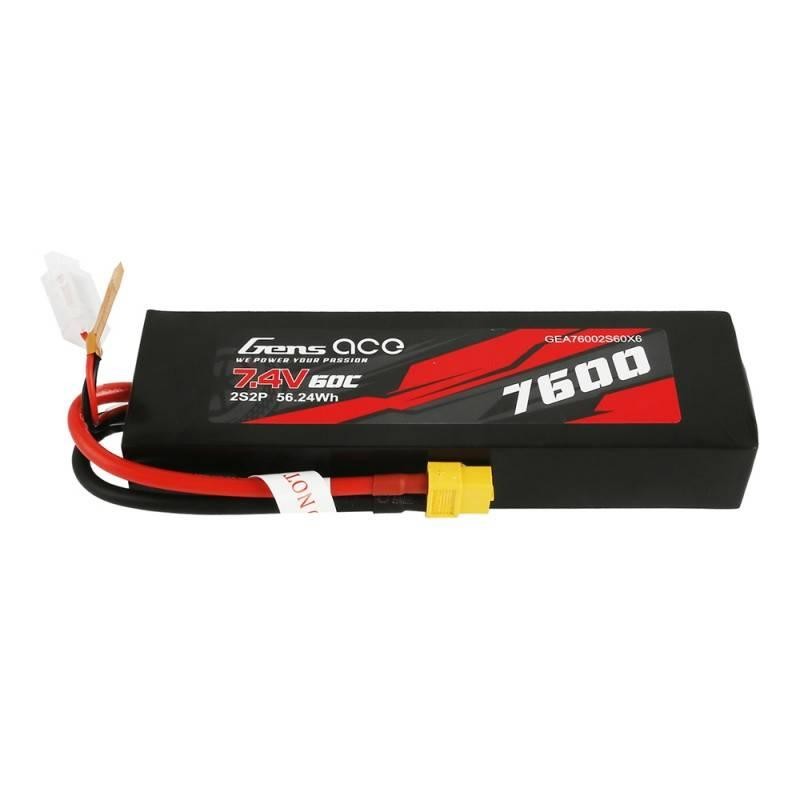 Baterie Gens Ace 7600mAh 7,4V 60C 2S2P XT60 Material Case