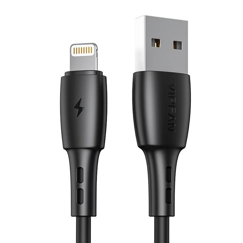 Kabel USB-Lightning Vipfan Racing X05, 3A, 2m (černý)