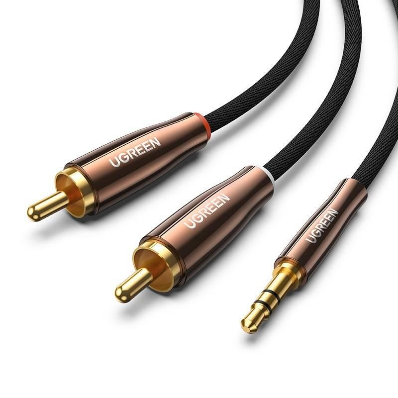 UGREEN AV170 Kabel 2x RCA (Cinch) jack 3,5 mm, 3 m (černý)