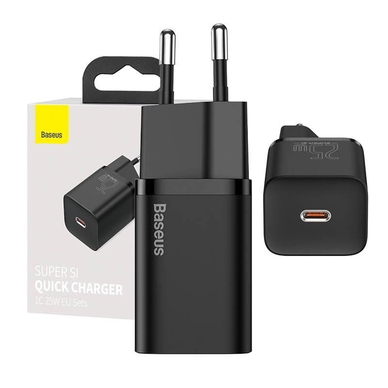 Baseus Super Si Quick Charger 1C 25W síťová nabíječka (černá)