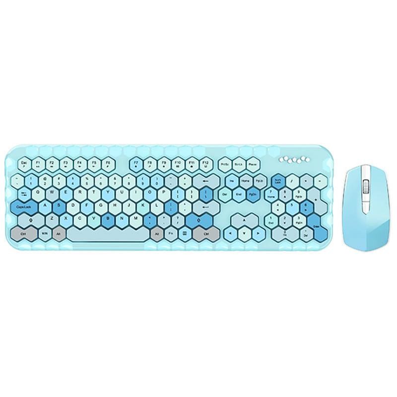 Sada bezdrátové klávesnice a myši MOFII Honey Plus 2.4G (modrá)