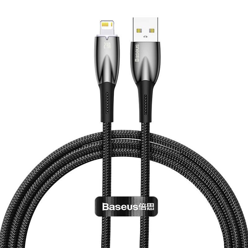 Kabel USB-Lightning Baseus Glimmer, 2,4 A, 1 m (černý)
