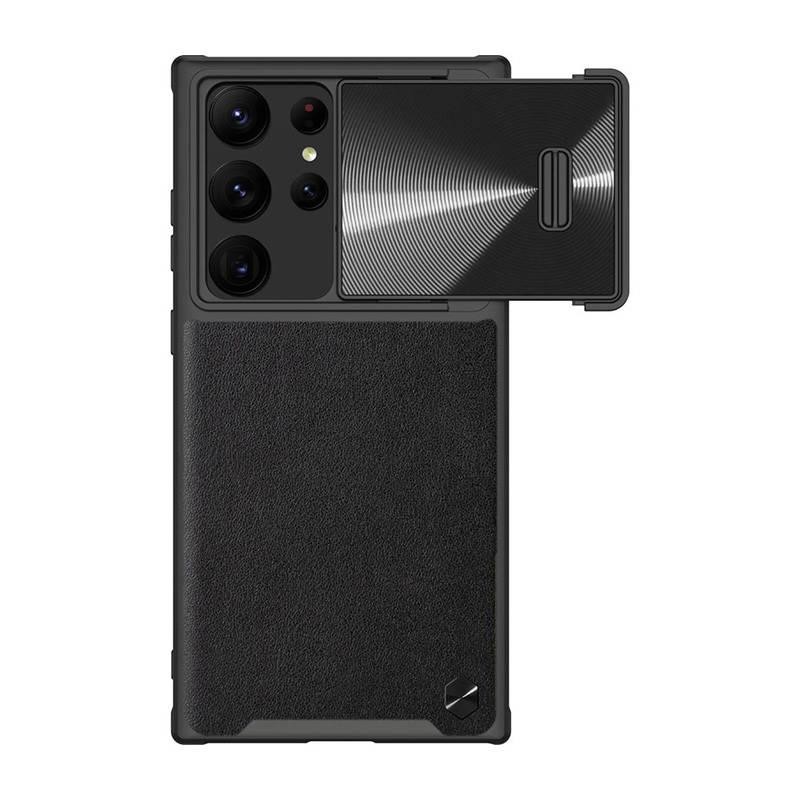Nillkin CamShield Kožené pouzdro pro Samsung Galaxy S23 Ultra (černé)