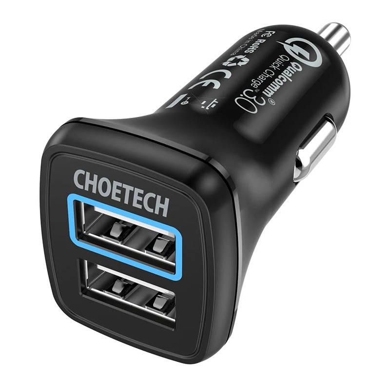 Nabíječka do auta Choetech C0051 36W QC 3.0 (černá)