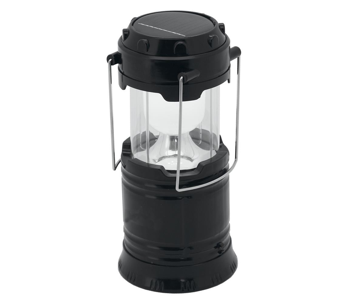 LED Přenosná solární lampa LED/1200mAh černá