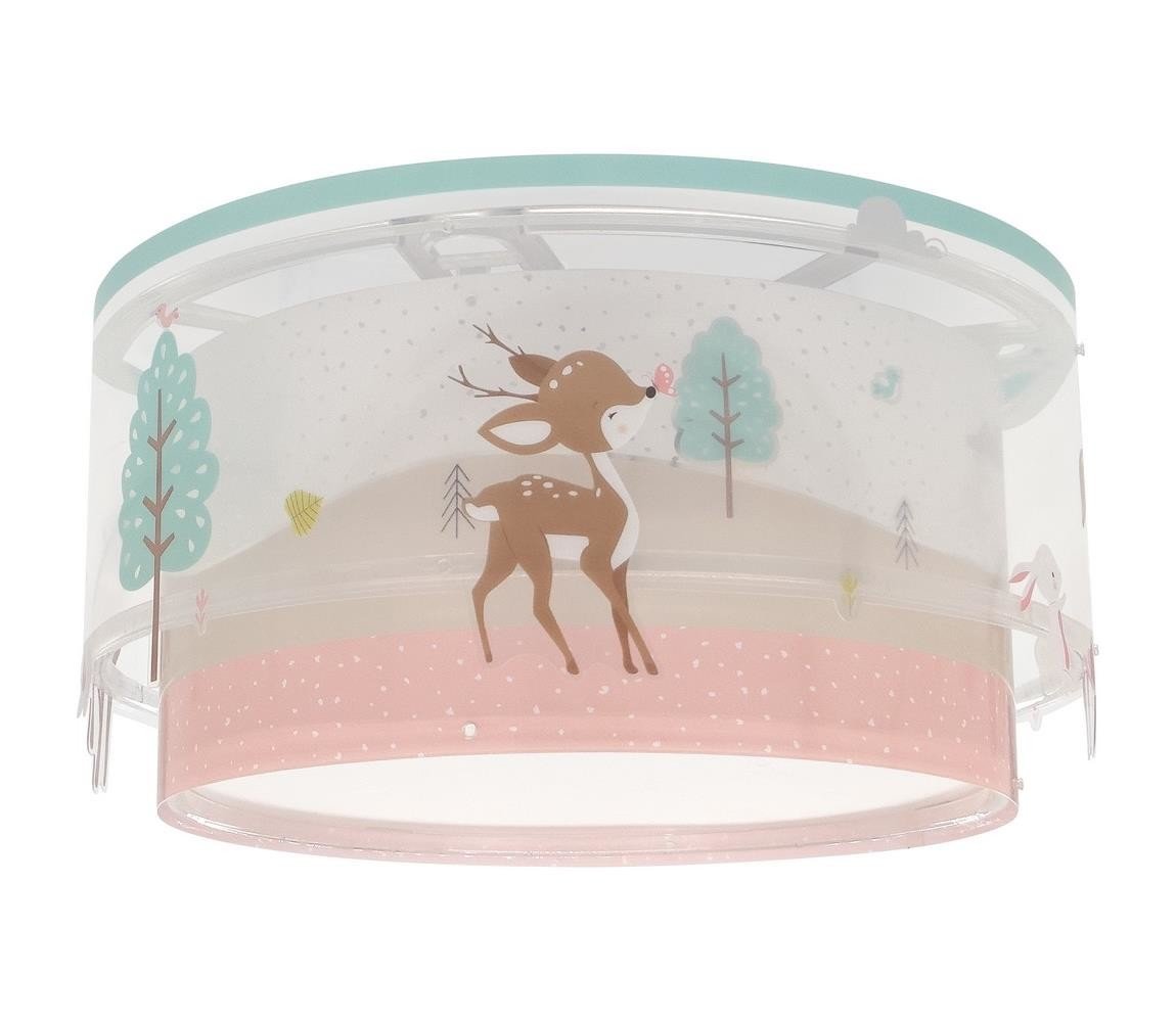 Dalber Dalber 61276 - Dětské stropní svítidlo LOVING DEER 2xE27/15W/230V