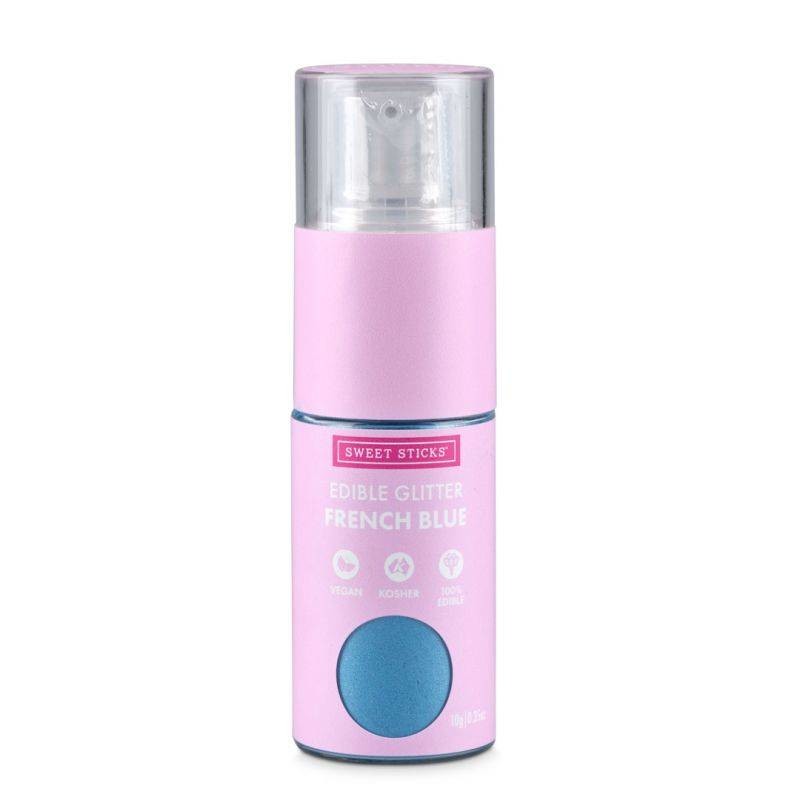 Třpytky v rozprašovači 10g francouzská modrá - Sweet Sticks