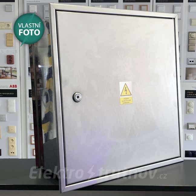 Rozvaděč RE11-FV/Z pro fotovoltaiku FVE do 63A elektroměrový NEREZOVÝ dvoutarifní zapuštěný pro Solary 1+1 ČEZ i EON s HDO IP44