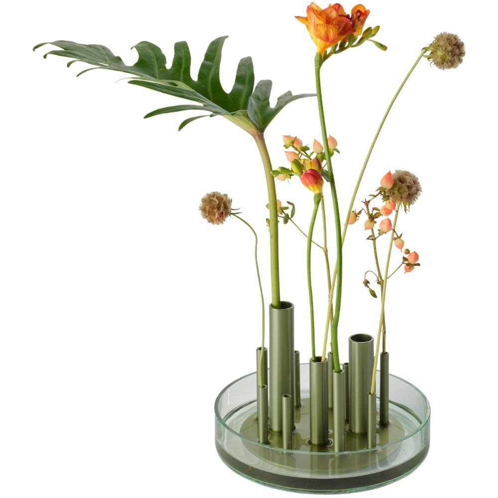 Váza IKERU 19 cm, zelená, sklo, Fritz Hansen