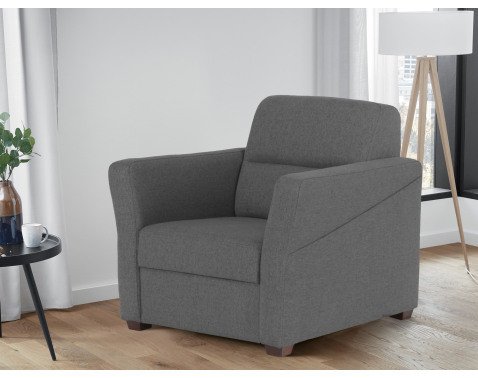 Křeslo Livia, kouřově šedá látka