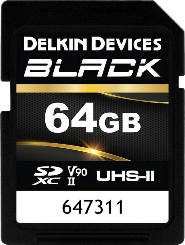 Delkin SDXC 64GB Black Rugged 300MB/s Class 10 UHS-II (V90) DSDBV9064BX