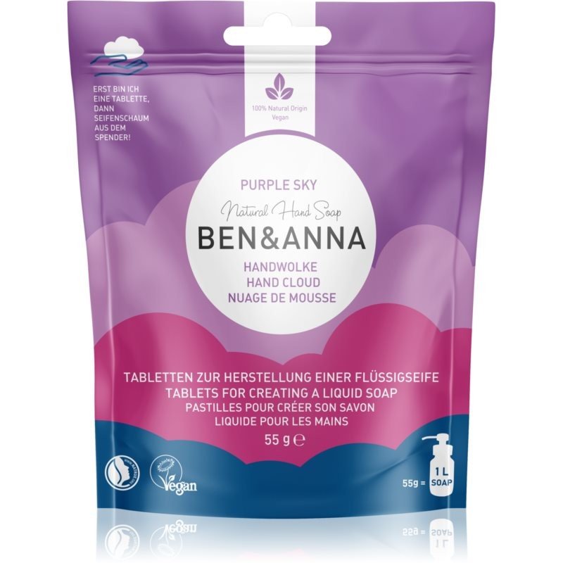 BEN&ANNA Natural Hand Soap tekuté mýdlo na ruce v tabletách Purple Sky 55 g